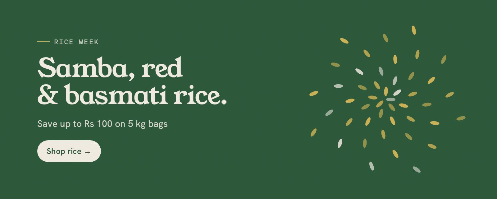 Rice week — save on samba & red rice