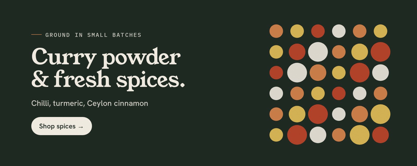 Freshly ground spices